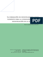 La Formación de Investigadores Como Elemento para La Consolidación de La Investigación en La Universidad