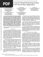 Development of An IoT Based Monitoring System For Solar PV Power Plant Application