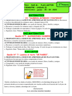 1°PRIM MAT. - RAZ M. PLAN LECTOR - TAREA - SESION12 - 7 - 7 - Semana 6 IIB - 2024