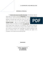 Carta de Solicitud para Llenado de Bombona