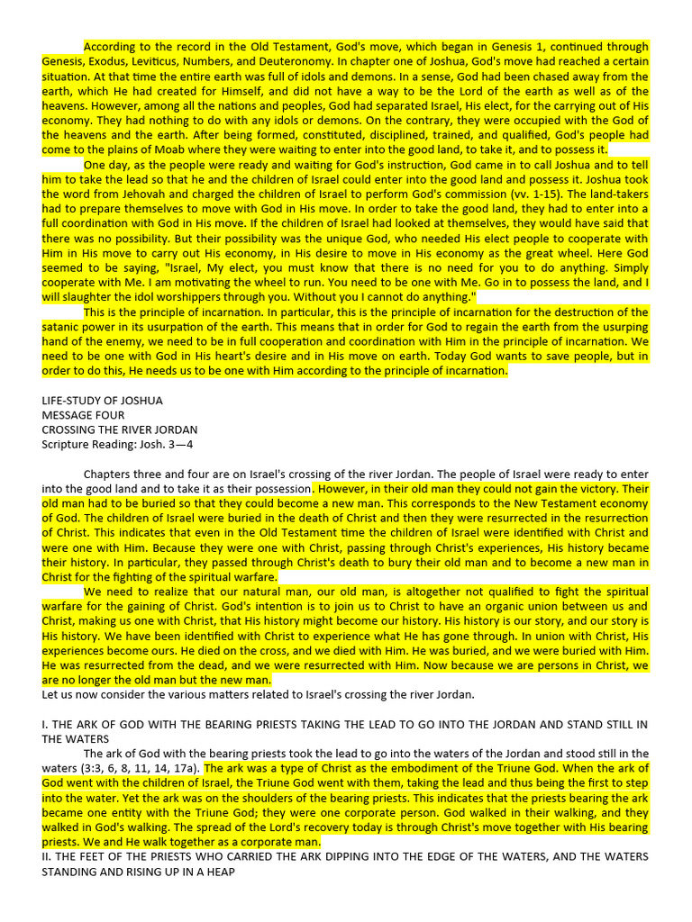 According To The Record in The Old Testament | PDF | Joshua | Book Of ...