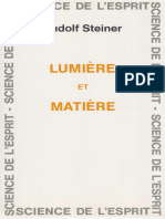 Rudolf Steiner - Lumière Et Matière