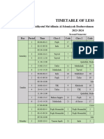 Jadwal Pelajaran Semester 2 Well