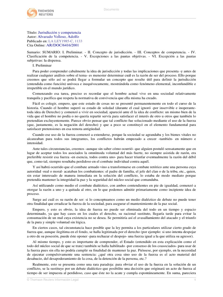 Jurisdicción y Competencia en el Proceso Legal | PDF | Jurisdicción | Juez