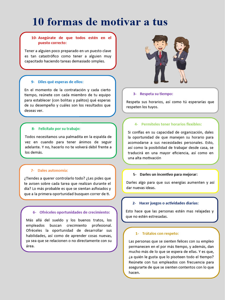 10 Formas De Motivar A Tus Trabajadores Pdf