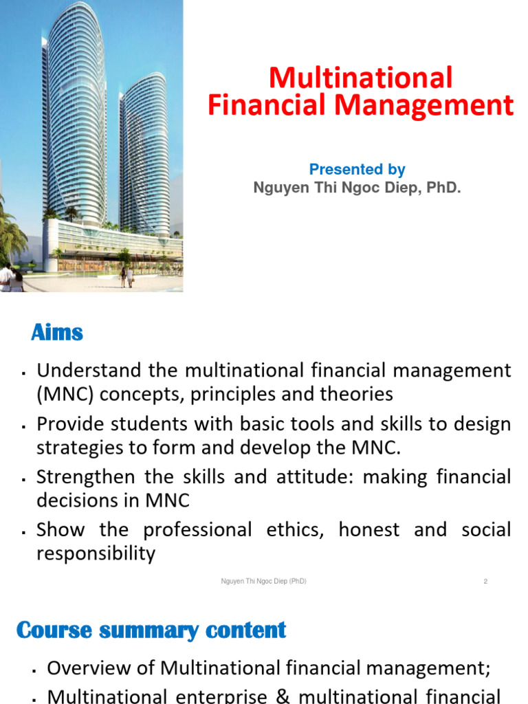 Multinational Financial Management Overview | PDF | International ...
