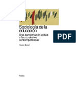 Bonal, Sociología de La Educación Una Aproximación Crítica A Las Corrientes Contemporáneas