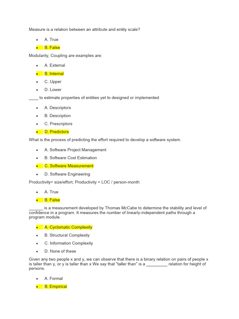 Measure Is A Relation Between An Attribute and Entity Scale | PDF ...