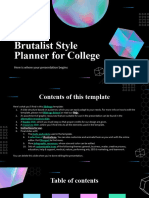 Brutalist Style Planner For College by Slidesgo