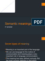 Semantic Meanings