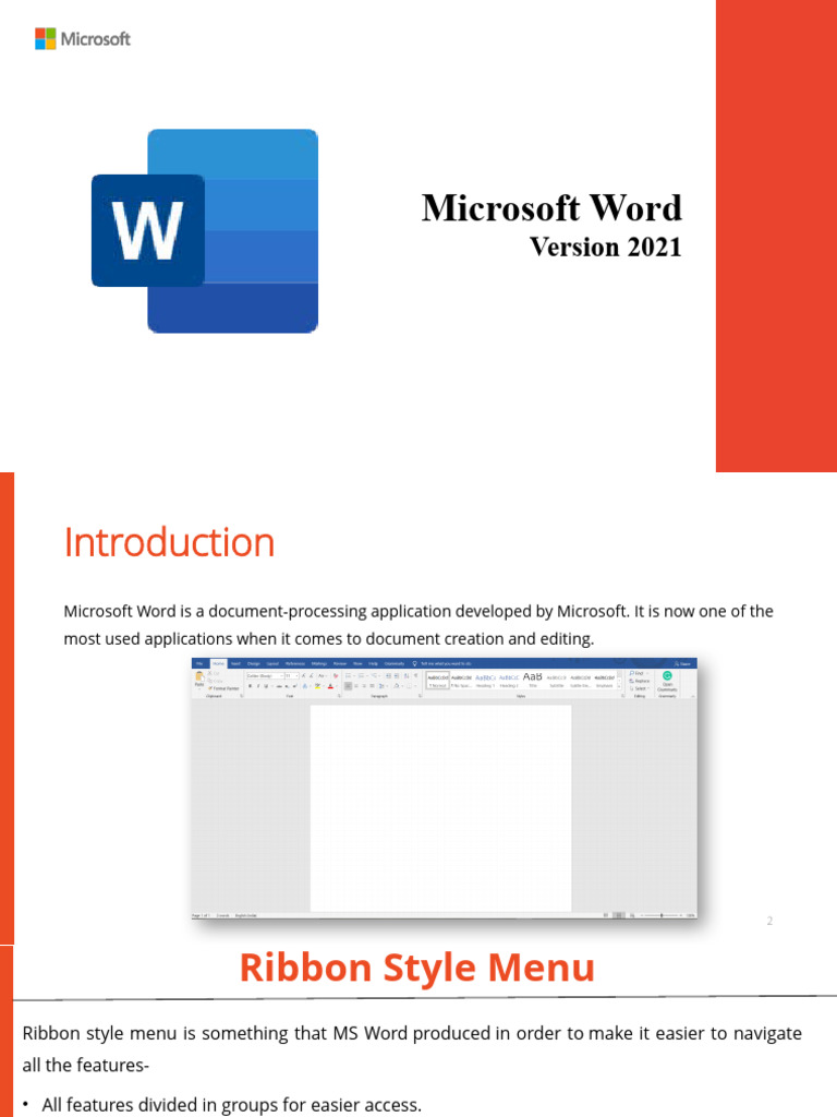 Microsoft Word 2021 Features Overview | PDF | Microsoft Word | Page Layout
