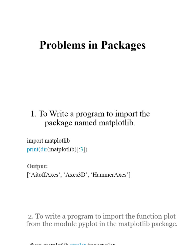 Problems in Python Packages | PDF | Computers