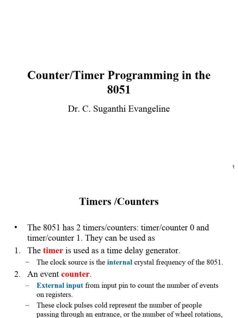 Timer Counter in 8051 Download Free PDF Timer Computing