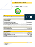 Technical Data Sheet: HARTING RJ Industrial Trailing Cable, Halogen-Free