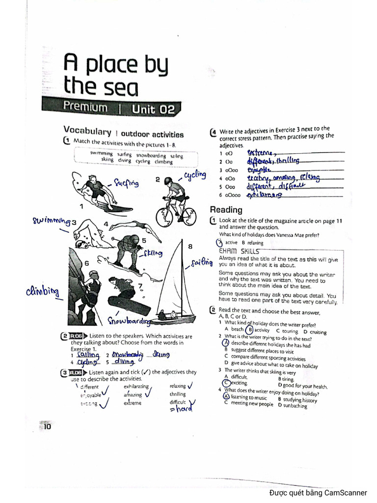 Reading Answers Test 2