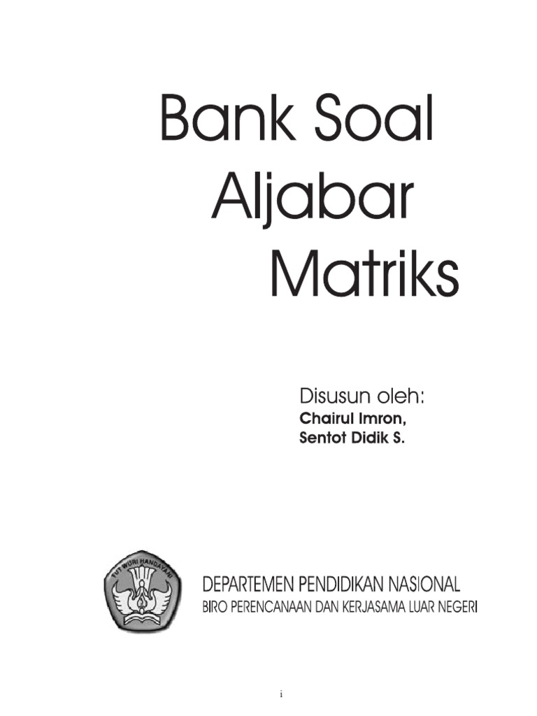 Soal Aljabar Matriks ITS 1 Soal Aljabar Matriks ITS 1