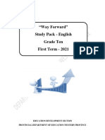 English - Grade 10 - Way Forward Study Pack - 33 Pages - Western Province - 2021