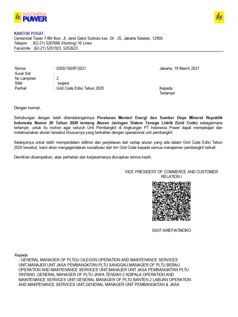 Sosialisasi Grid Code 2020 PLN | PDF | Teknologi & Rekayasa