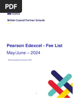 Edexcel Exam Fees 2025 Overview | PDF | Qualifications