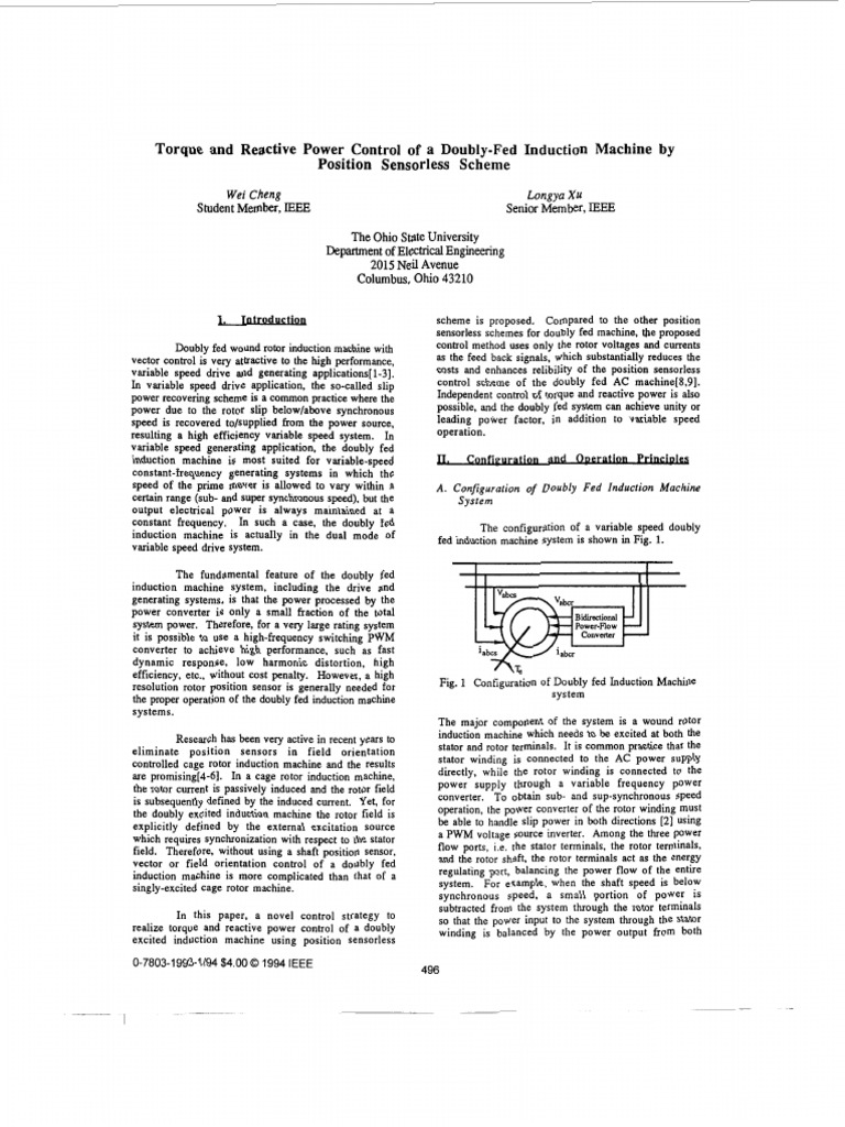 Torque Control in Sensorless Induction Machines | PDF ...