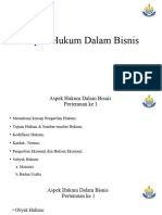 Presentasi Topik 1 Aspek Hukum Dalam Bisnis