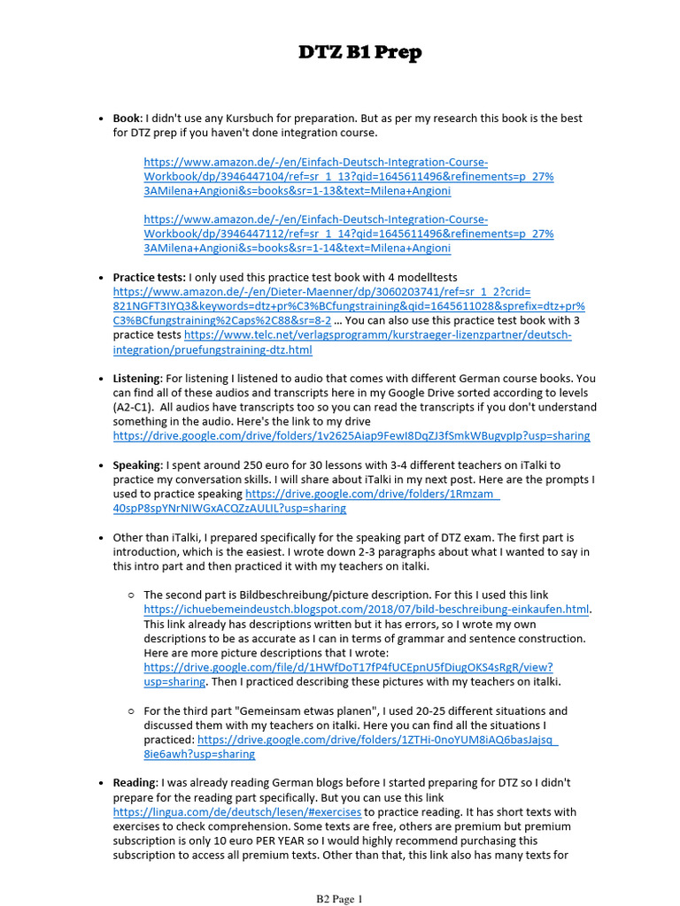 Dtz B1 Prep Pdf Linguistics Human Communication