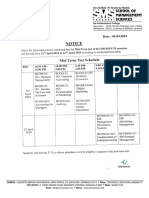 NOTICE - MID TERM TEST B.COM