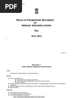 National Informatics Centre: Esults Ramework Ocument OF