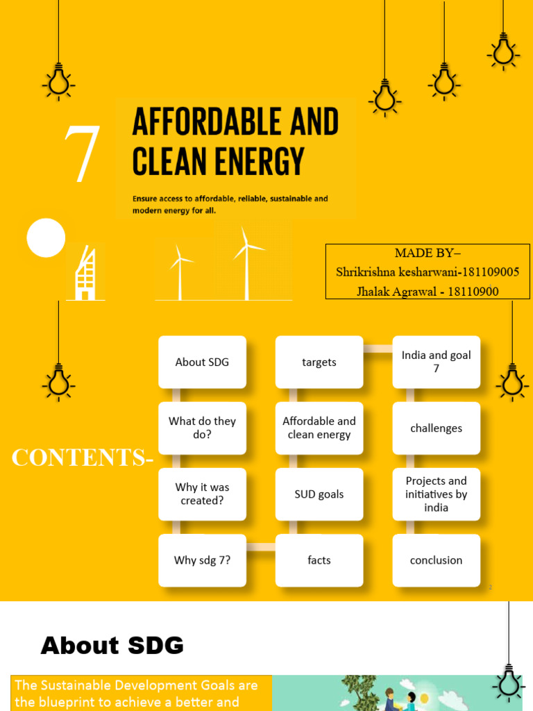 Understanding SDG 7: Clean Energy Goals | PDF | Solar Power | Electric ...
