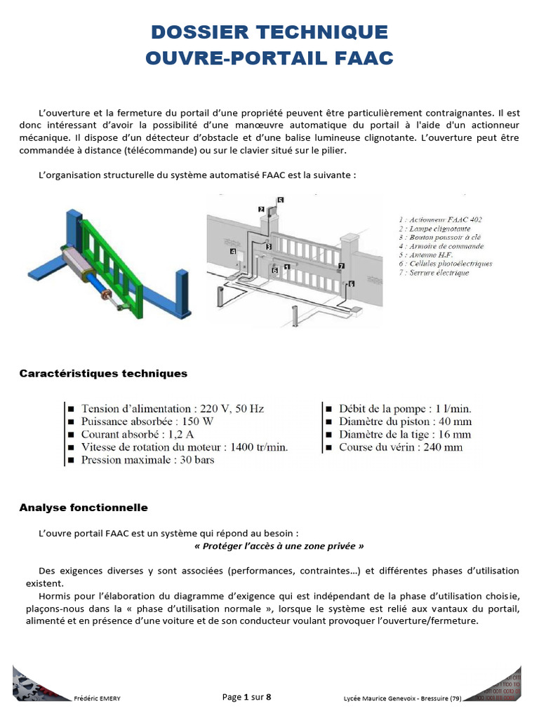 Tableau principal du circuit pour ouvre-porte de balançoire AMLEKO