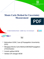 Monte Carlo Method For Uncertainty Measurement