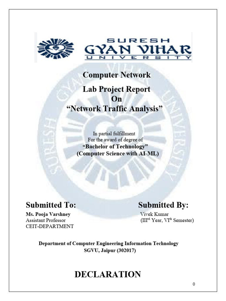 Network Traffic Analyzer Project Report | PDF | Software Testing ...
