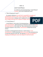 Unit - Ii Micro Programmed Control: Control Memory