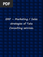 ERP - Marketing / Sales Strategies of Tata Consulting Services