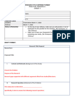 Research Title Proposal Format