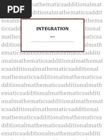 4.0 CALCULUS (Integration)