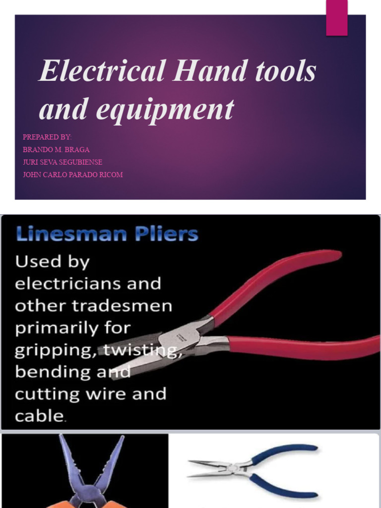 Essential Electrical Hand Tools Guide | PDF