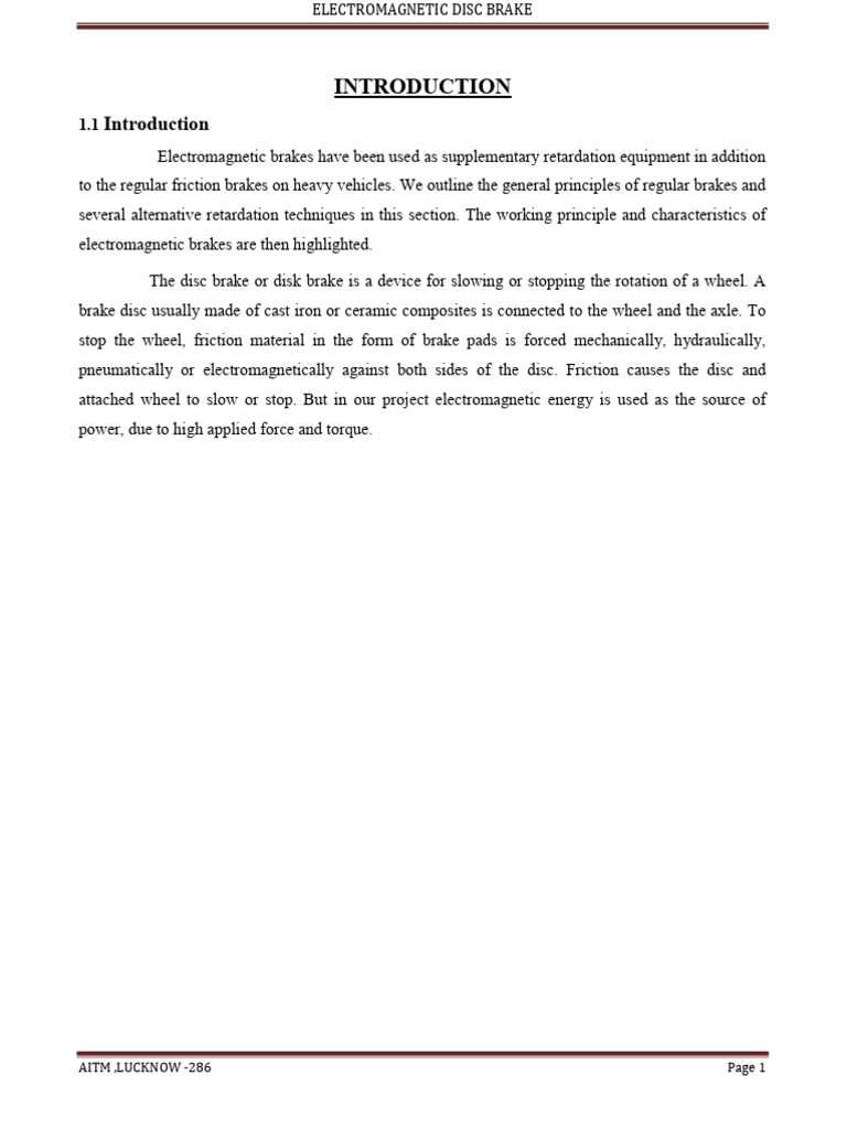 Electromagnetic Brake Principles Explained | PDF | Electric Motor ...