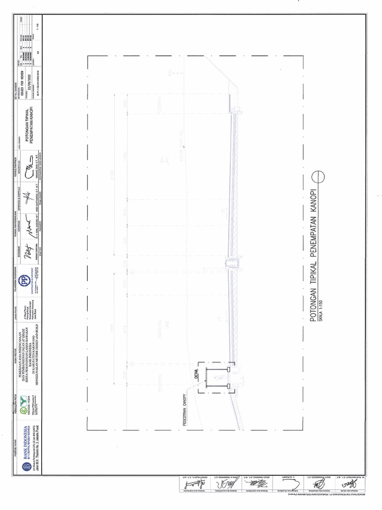Bi p1 1 Dd Civ Dwg 0042 Detail Kanopi Rev.04 | PDF