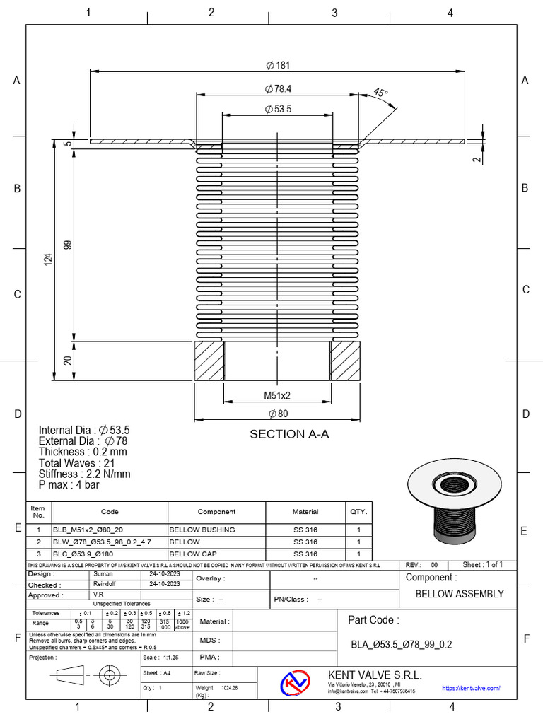 Bellow Assembly Specifications | PDF | Mechanical Engineering