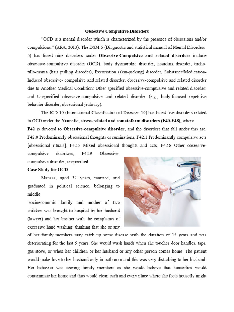 Obsessive Compulsive Disorder Phobias Pdf Obsessive Compulsive