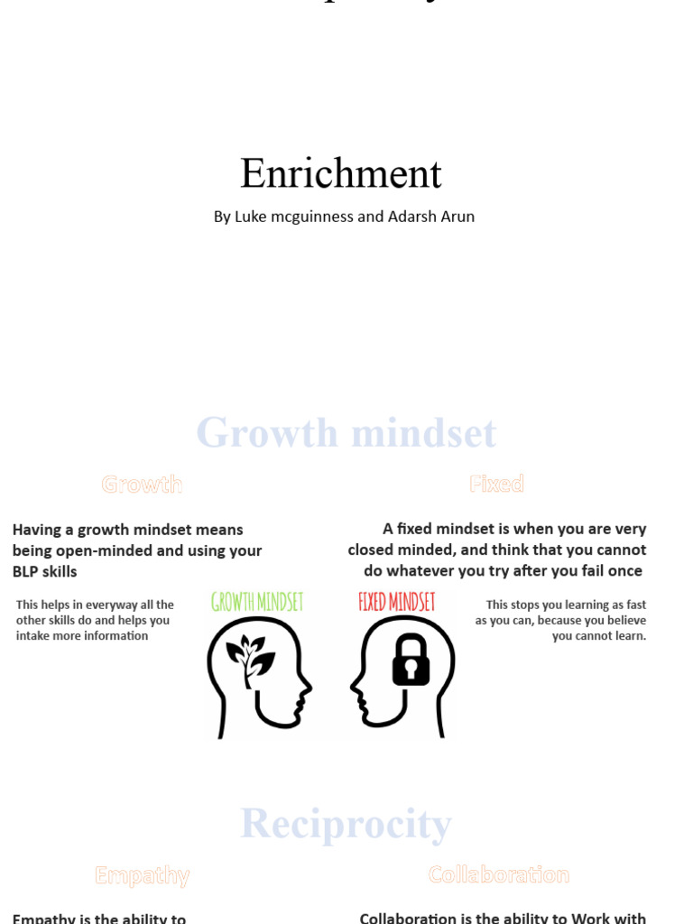 Enrichment Presentation | PDF | Learning | Psychological Concepts