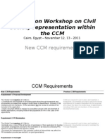 Orientation Workshop On Civil Society Representation Within The CCM