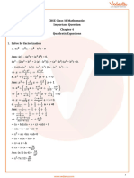 CBSE Class 10 Maths Chapter 4 - Quadratic Equations Important Questions 2022-23