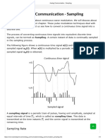 Analog Communication - Sampling