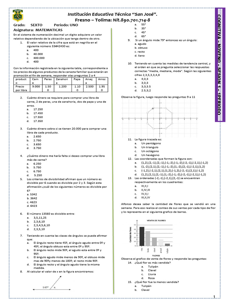 Ejercicios de Matemáticas para Sexto Grado | PDF | Aritmética