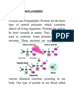Natural Polymers Examples 1) Protein