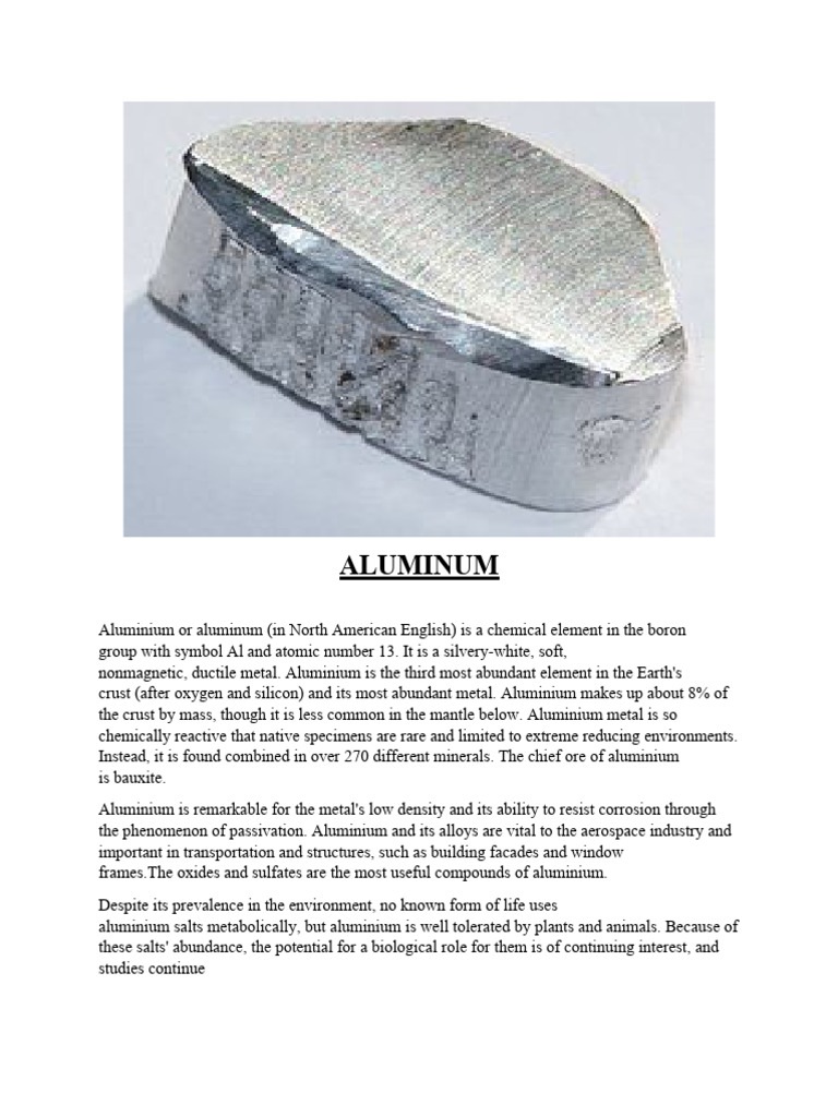 Image Result For Aluminum Formula Types Characteristics And Properties