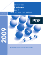 2009 KS3 Maths Mark Scheme Paper 1