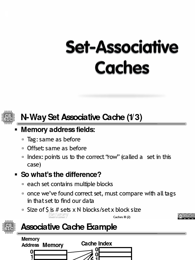 N-Way Set Associative Cache Guide | PDF | Cpu Cache | Central ...